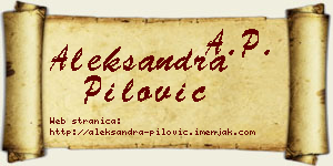 Aleksandra Pilović vizit kartica